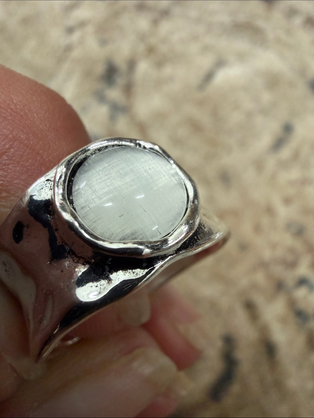 Sterling Silver Lunar Ring